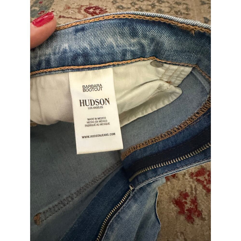 Hudson Los Angeles Women's Blue High Rise Barbara Bootcut Jeans Size 32 - Picture 5 of 8